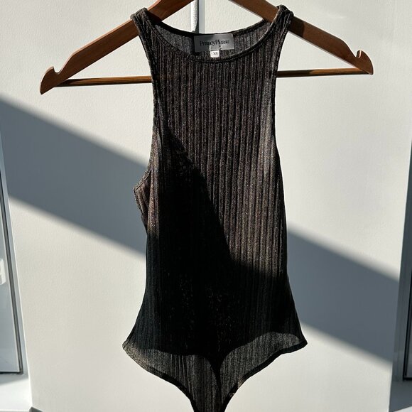 Bodysuit - Gold and Brown top.  Brand: Privacy please - Picture 1 of 2